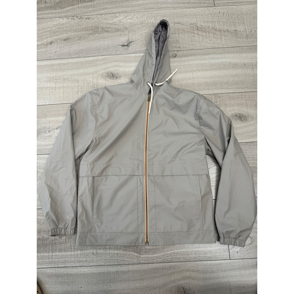 Weatherproof Vintage Mens Gray Hooded Windbreaker Jacket Mesh Lined Large
